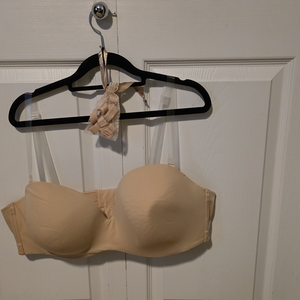 Elegant Cream Strapless Bra